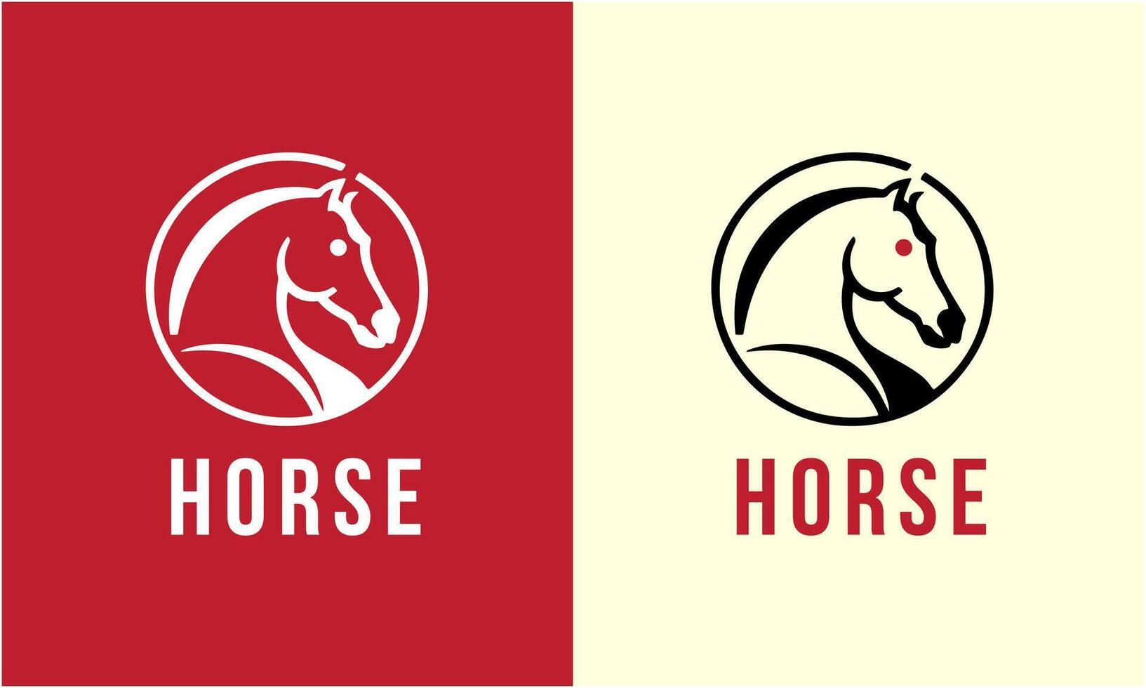 AI generated Horse minimalist modern unique logo icon symbol idea vector graphic design template