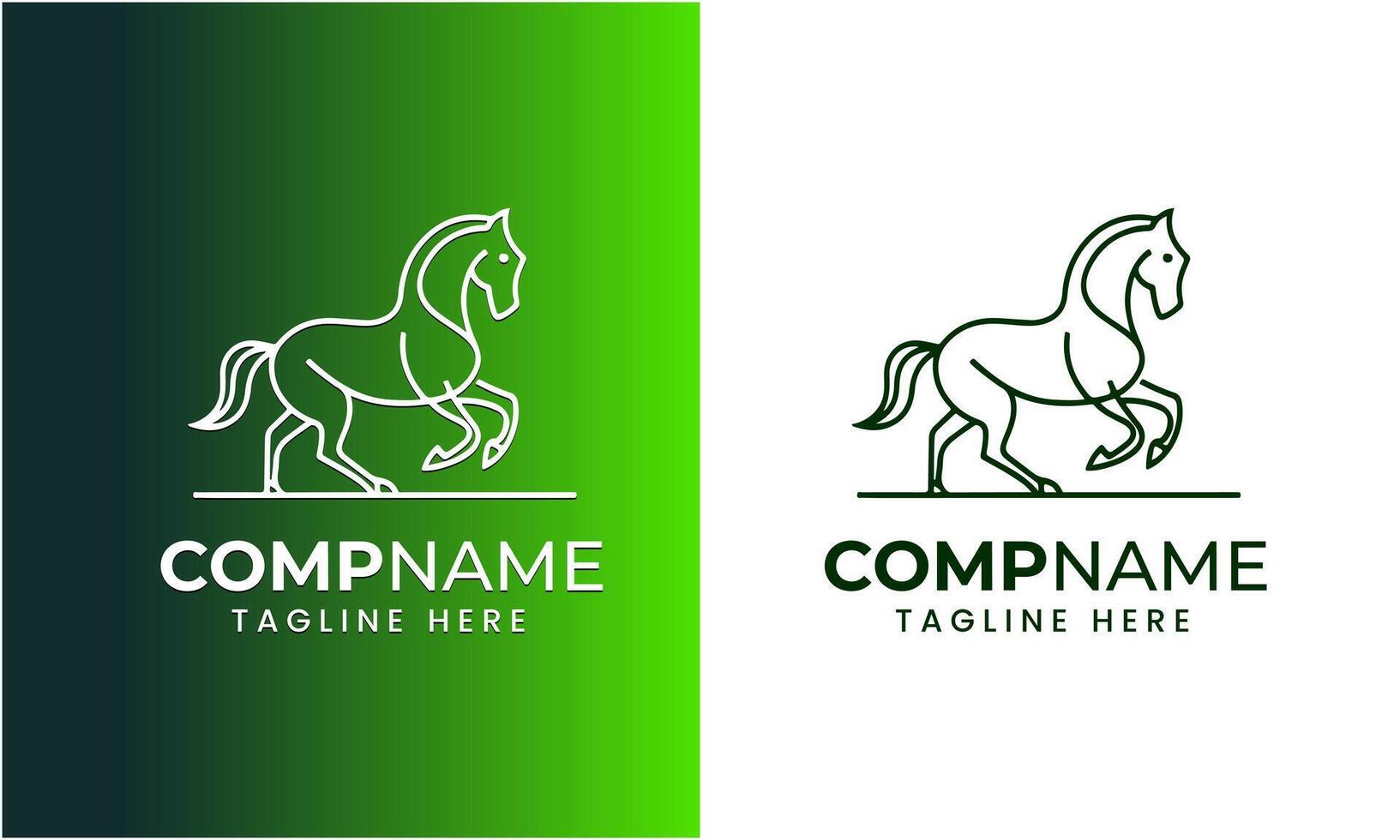 AI generated Horse minimalist modern unique logo icon symbol idea vector graphic design template