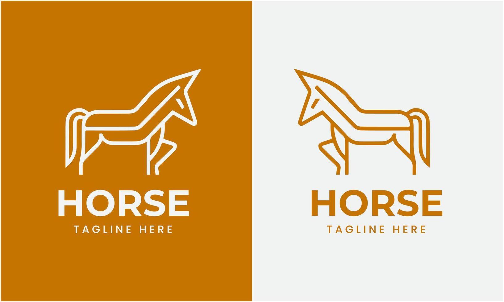 AI generated Horse minimalist modern unique logo icon symbol idea vector graphic design template