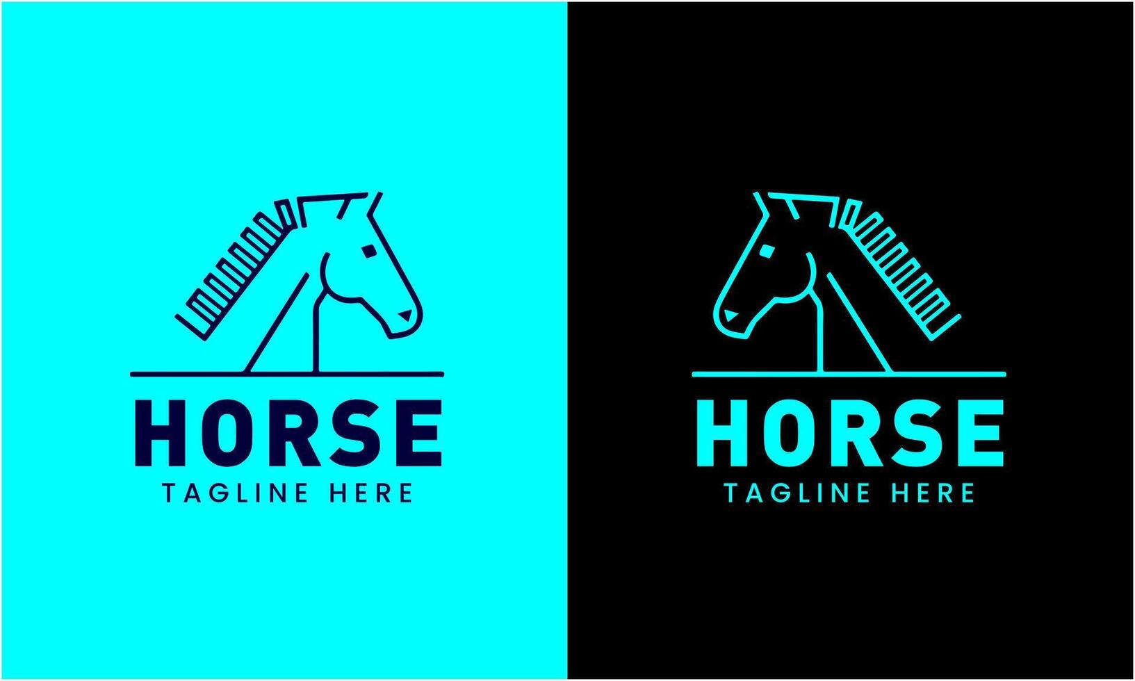AI generated Horse minimalist modern unique logo icon symbol idea vector graphic design template