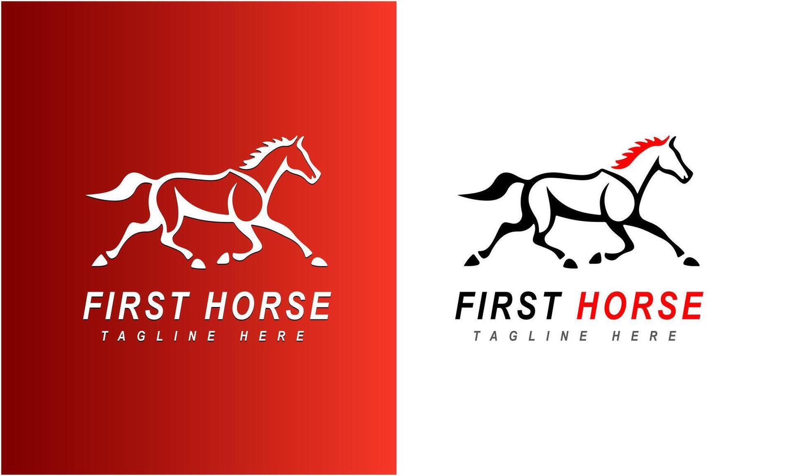 AI generated Horse minimalist modern unique logo icon symbol idea vector graphic design template