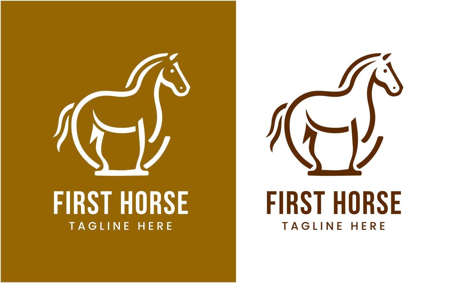 AI generated Horse minimalist modern unique logo icon symbol idea vector graphic design template