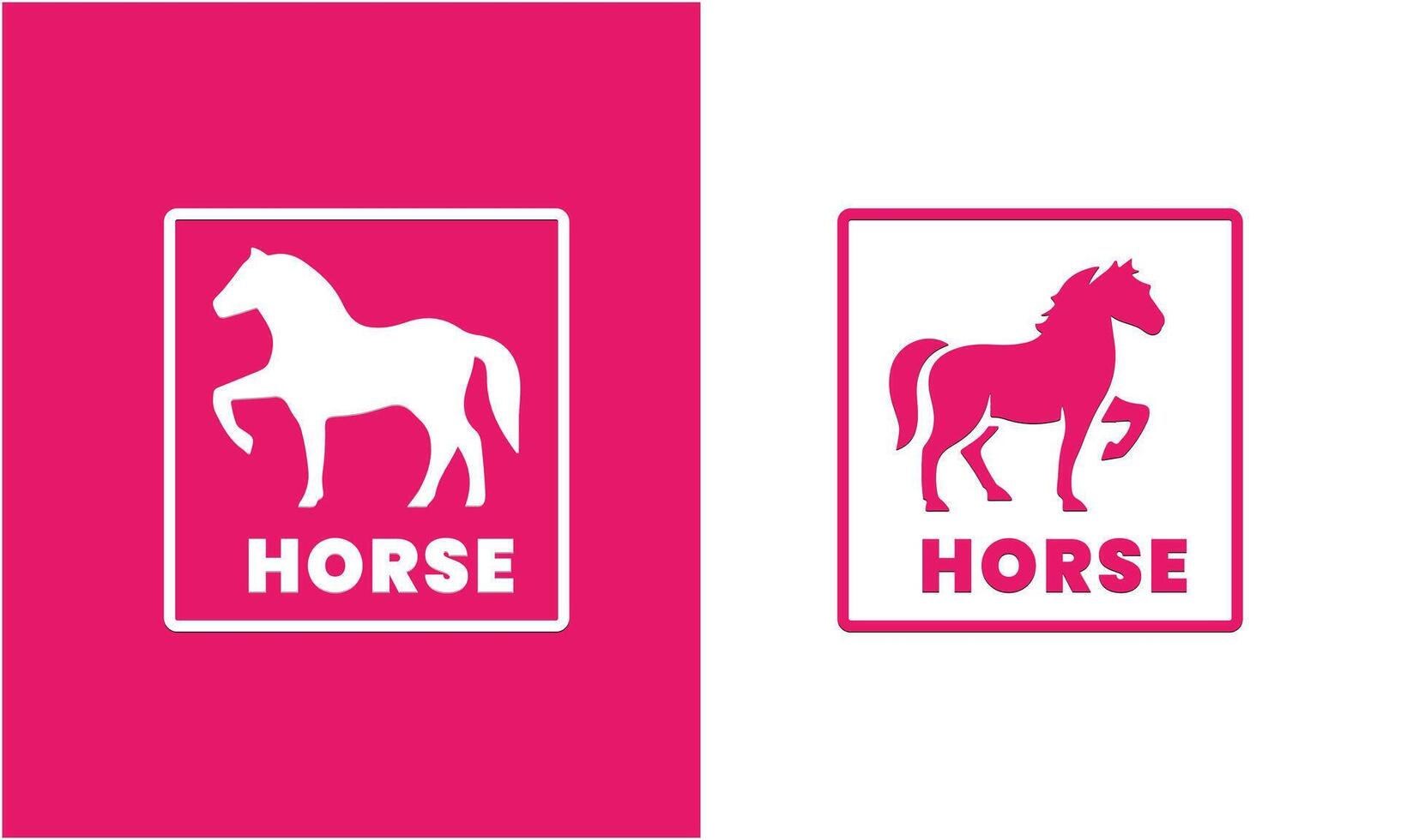 AI generated Horse minimalist modern unique logo icon symbol idea vector graphic design template