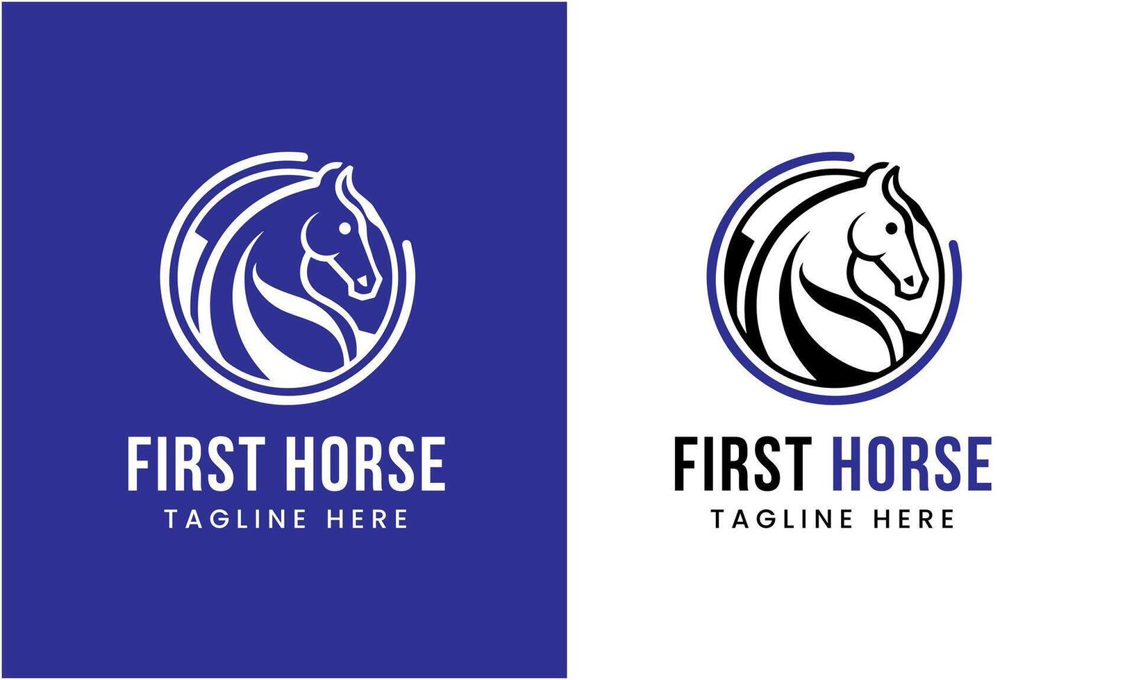 AI generated Horse minimalist modern unique logo icon symbol idea vector graphic design template