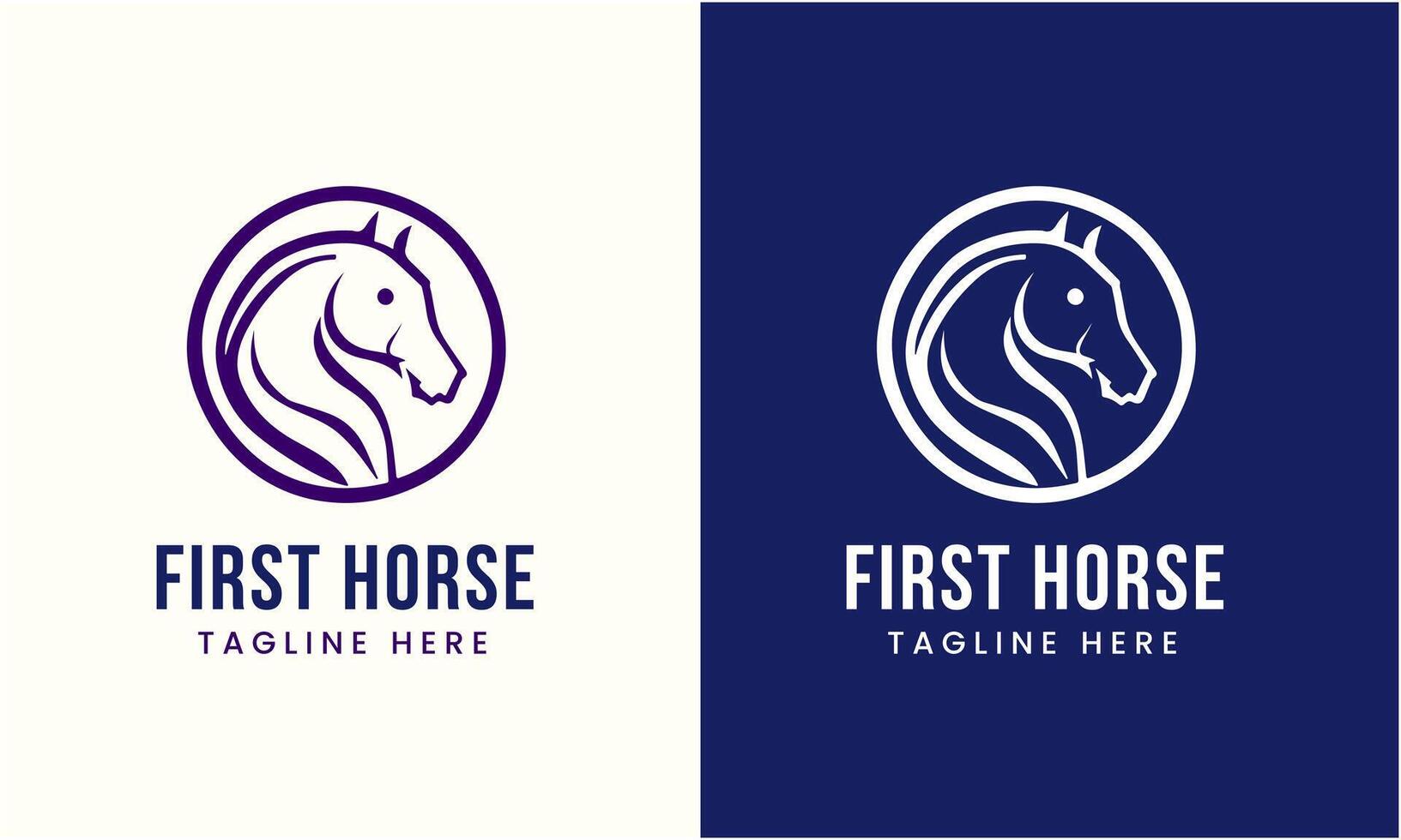 AI generated Horse minimalist modern unique logo icon symbol idea vector graphic design template
