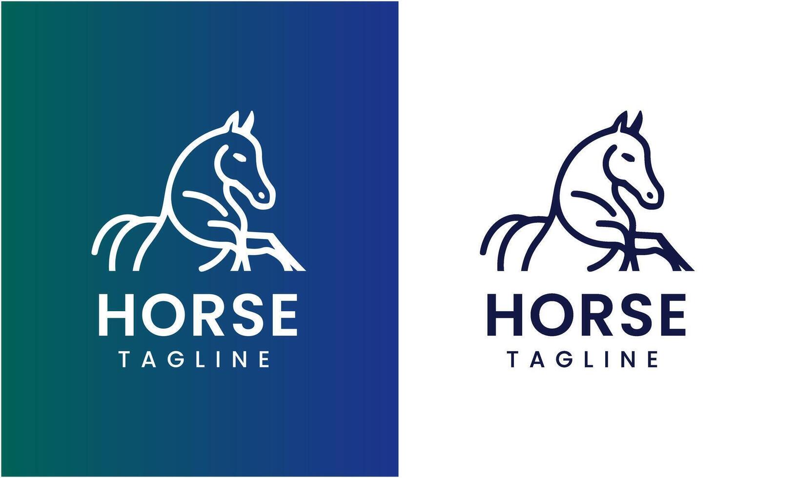 AI generated Horse minimalist modern unique logo icon symbol idea vector graphic design template