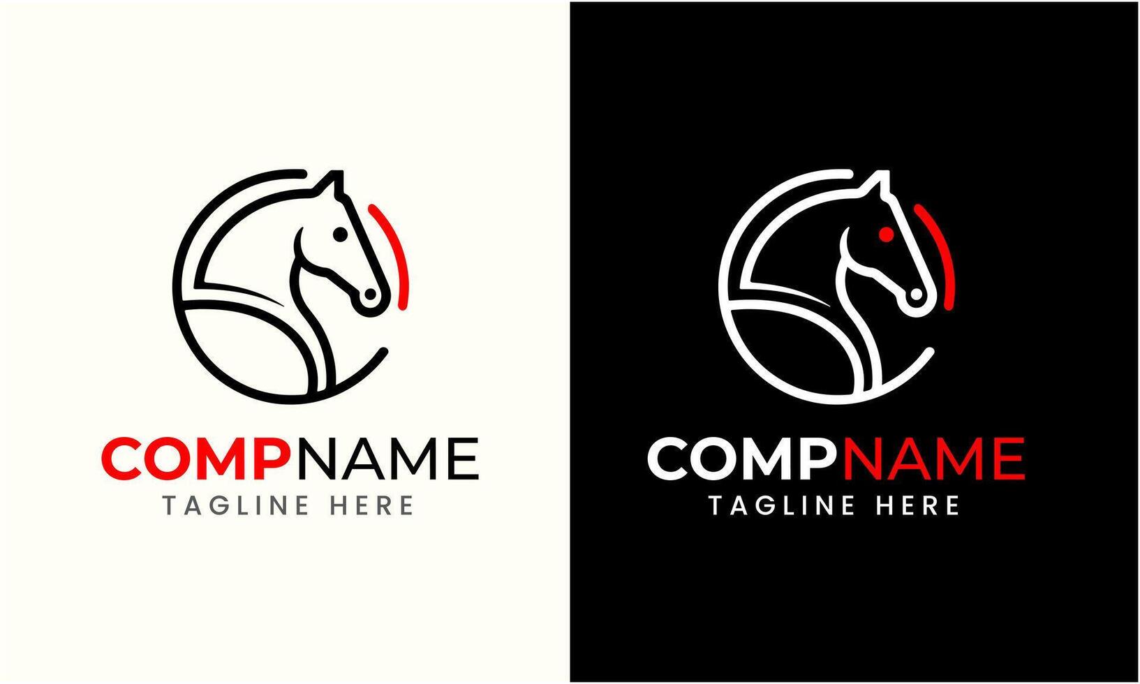 AI generated Horse minimalist modern unique logo icon symbol idea vector graphic design template