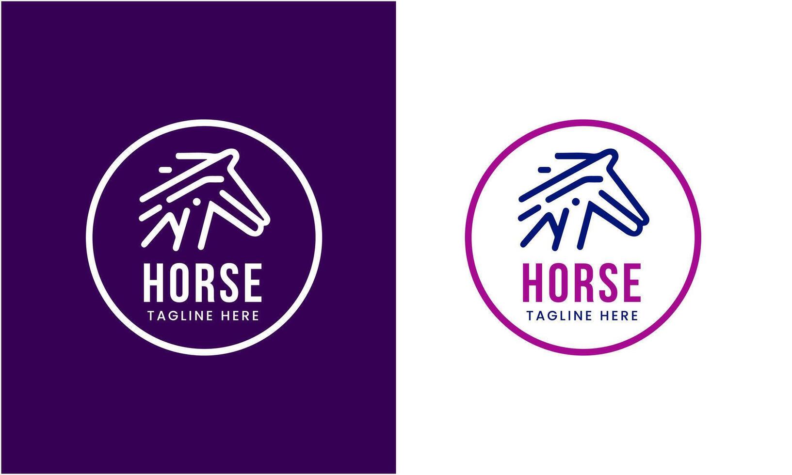 AI generated Horse minimalist modern unique logo icon symbol idea vector graphic design template