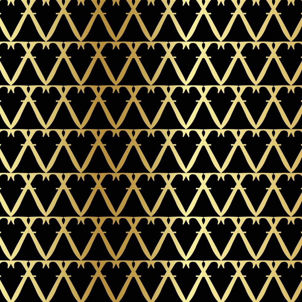 Golden Seamless geometric pattern. Abstract background. Vector Illustration.