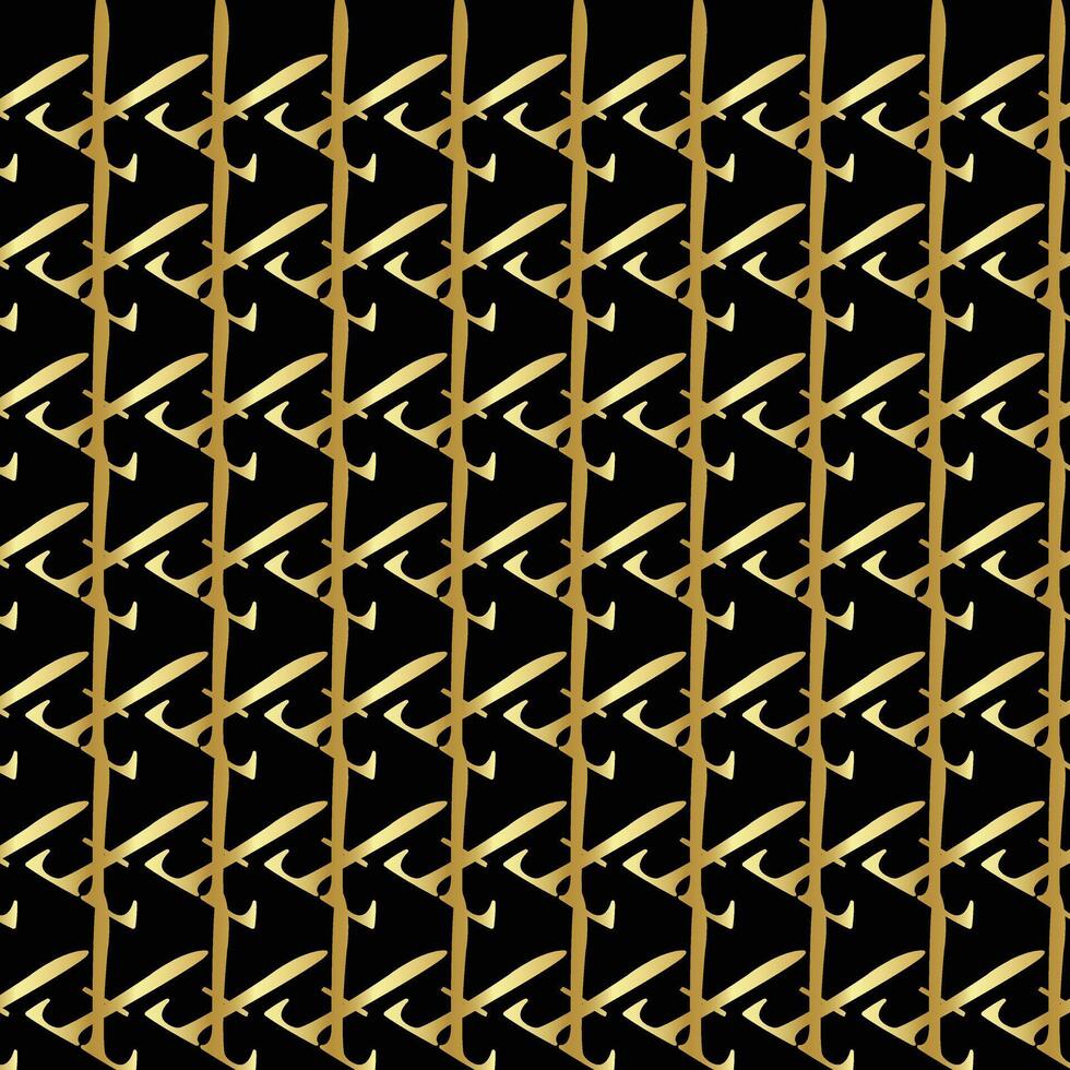 Golden Seamless geometric pattern. Abstract background. Vector Illustration.