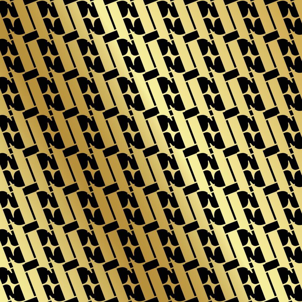 Golden Seamless geometric pattern. Abstract background. Vector Illustration.