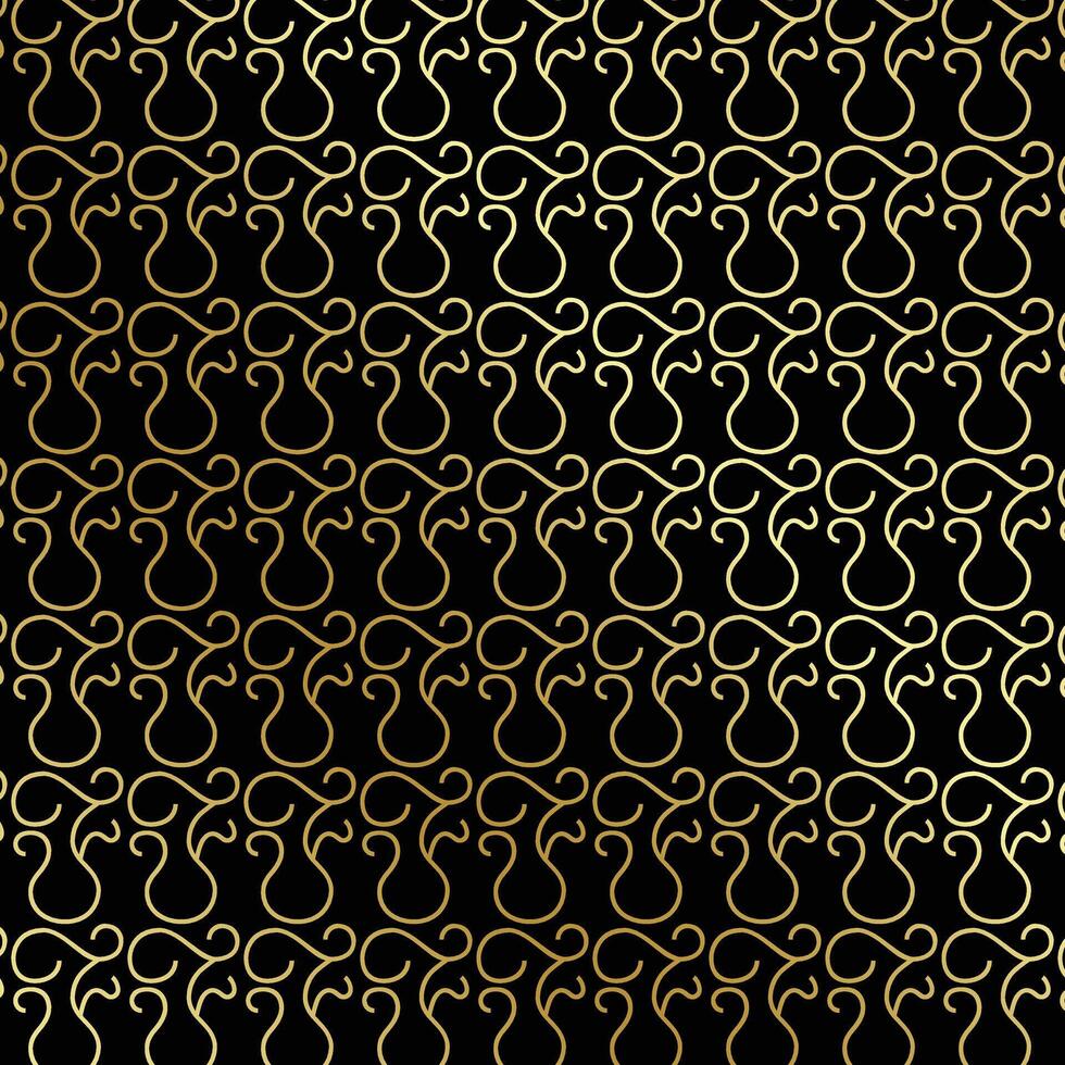 Golden Seamless geometric pattern. Abstract background. Vector Illustration.