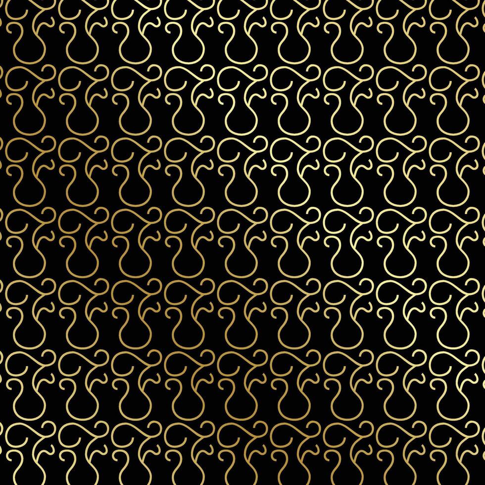 Golden Seamless geometric pattern. Abstract background. Vector Illustration.