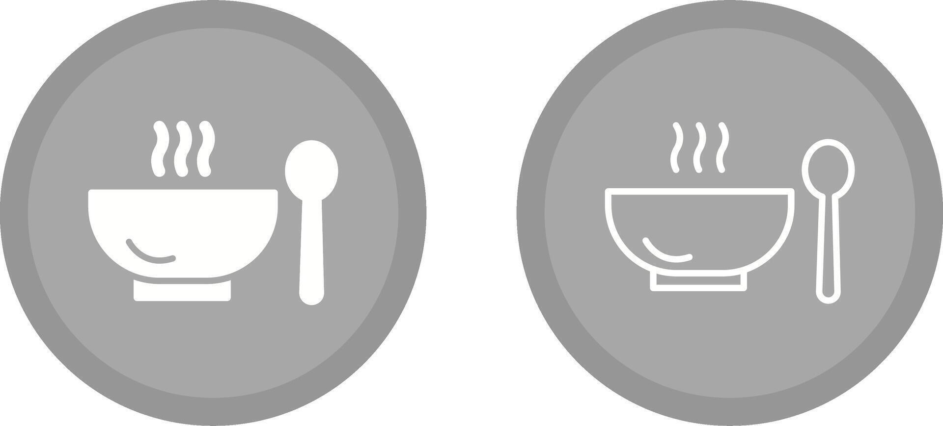 Sopa,comida,bowl,comida,caliente,cuchara, vector icono