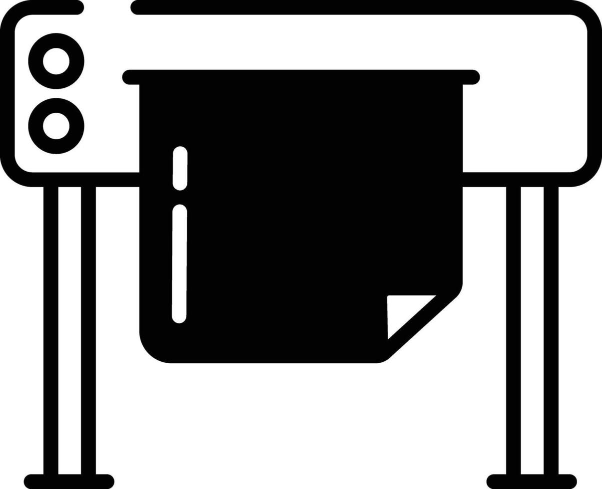 Cutter glyph and line vector illustration