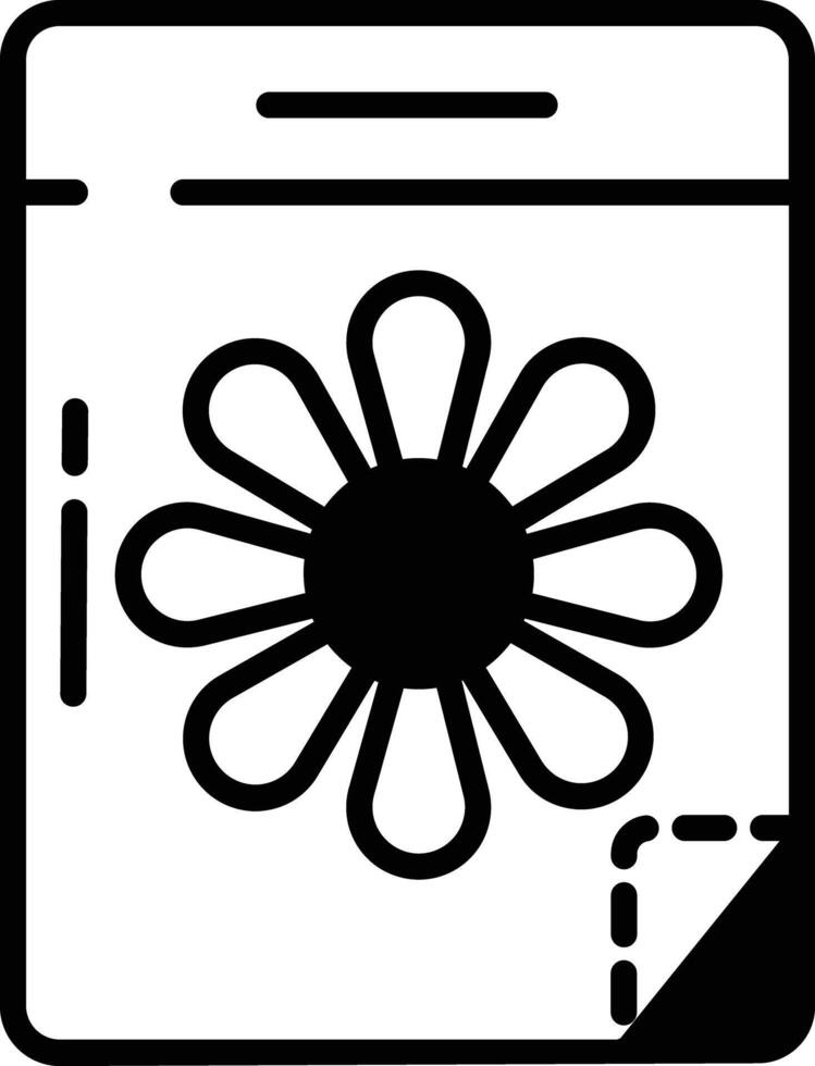 brochure glyph and line vector illustration