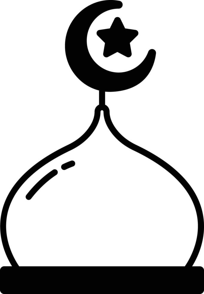 Muslim  glyph and line vector illustration