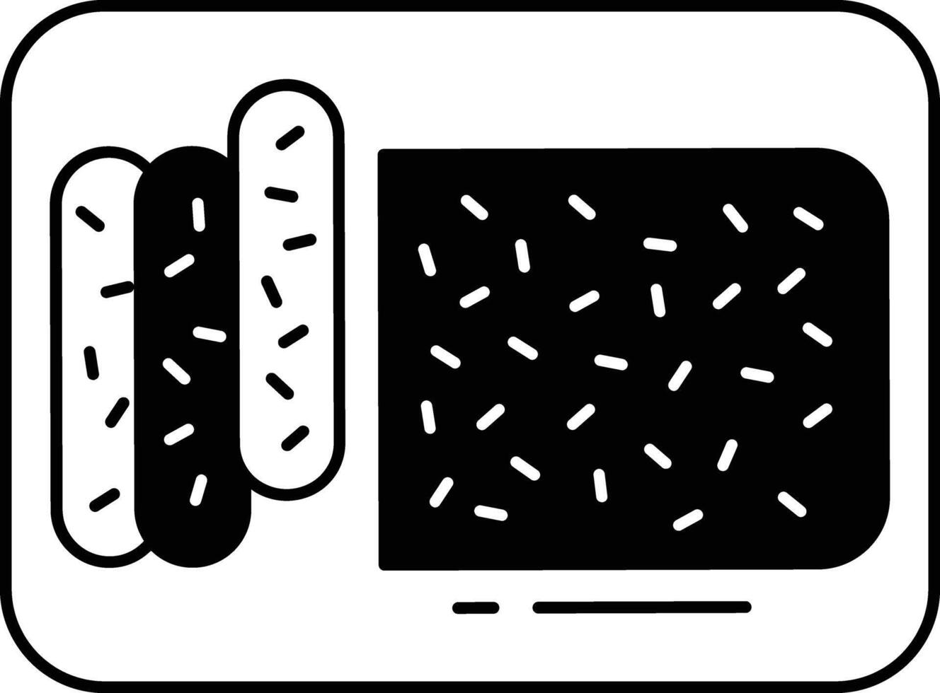 tempeh glyph and line vector illustration