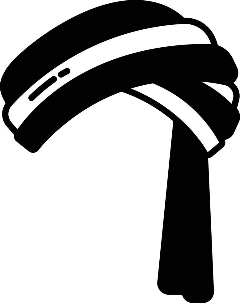 Turban glyph and line vector illustration