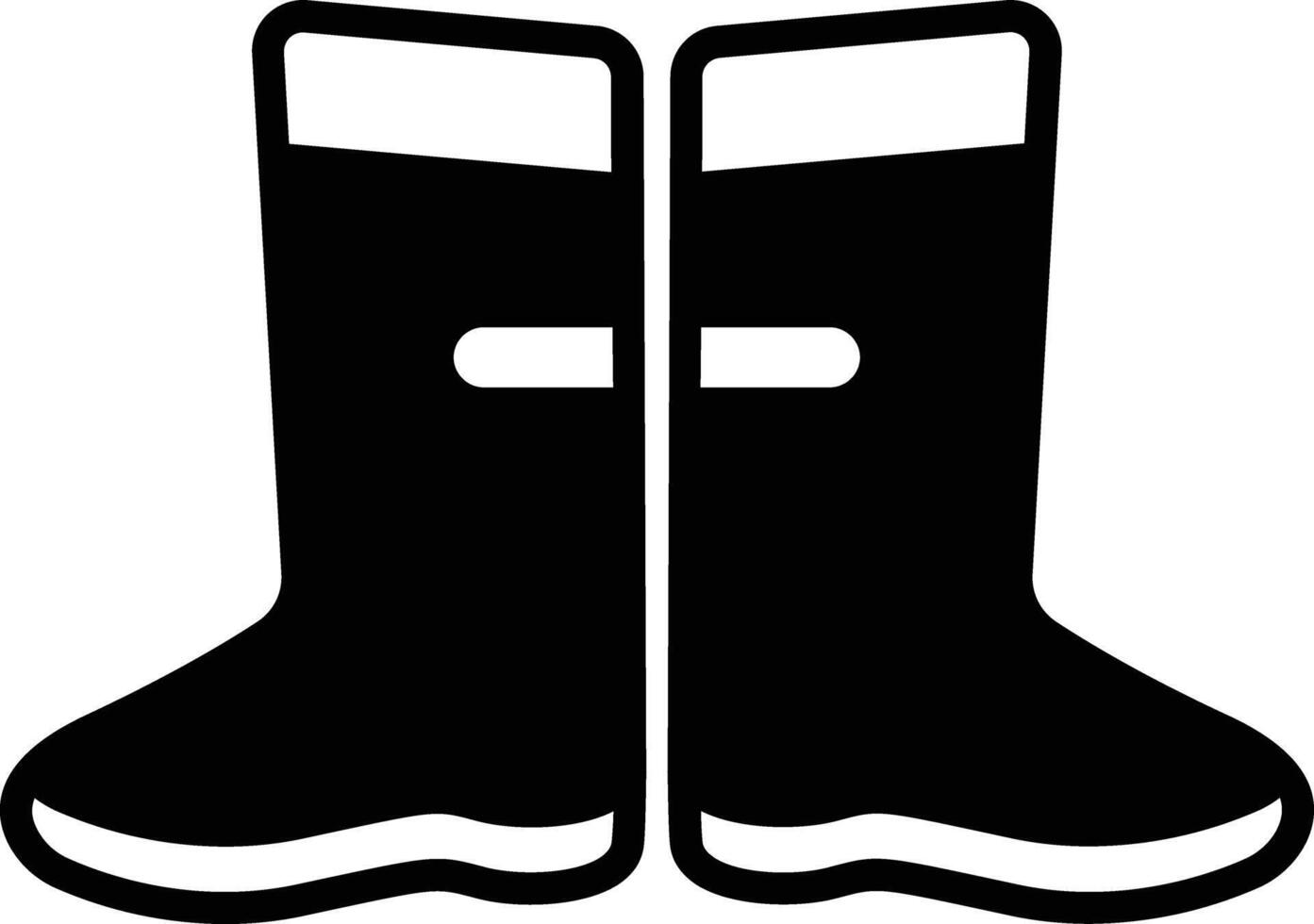 boots glyph and line vector illustration