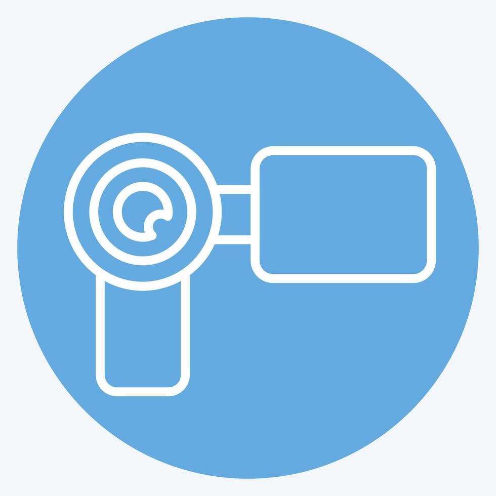 Icon Video Camera. related to Skating symbol. blue eyes style. simple design illustration vector