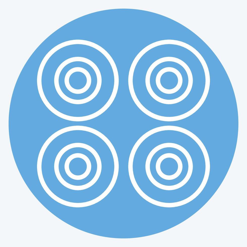icono ruedas relacionado a Patinaje símbolo. azul ojos estilo. sencillo diseño ilustración vector