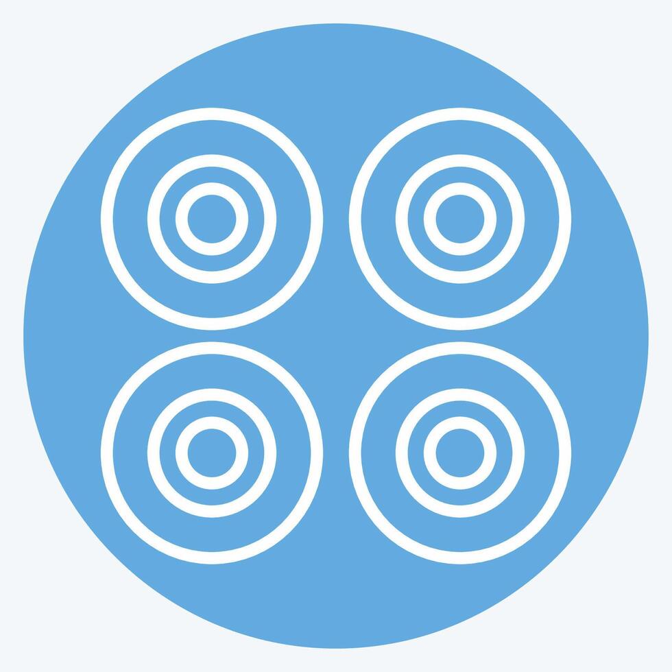 Icon Wheels. related to Skating symbol. blue eyes style. simple design illustration vector
