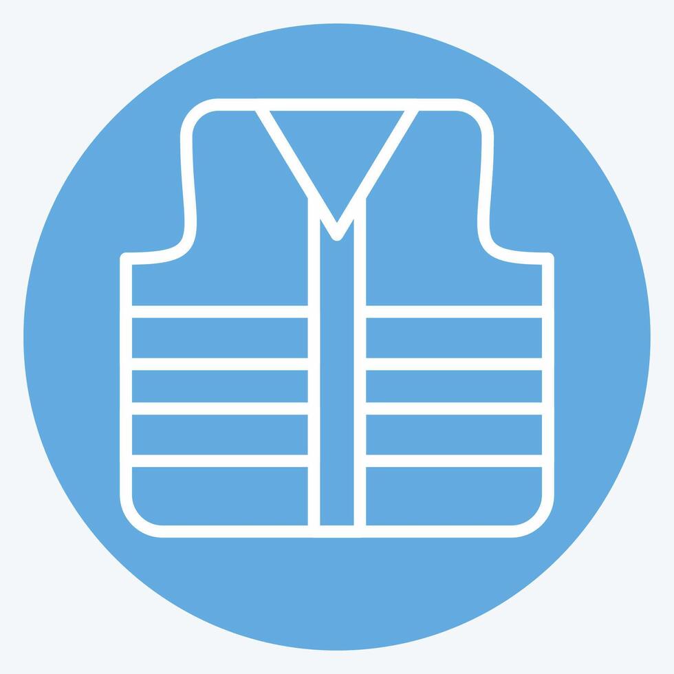 Icon Vest. related to Skating symbol. blue eyes style. simple design illustration vector
