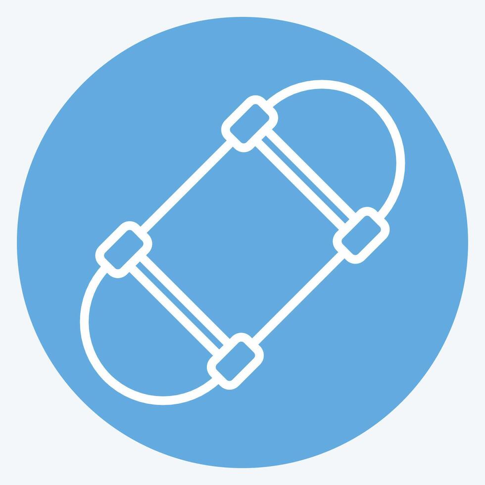 Icon Skateboard. related to Skating symbol. blue eyes style. simple design illustration vector