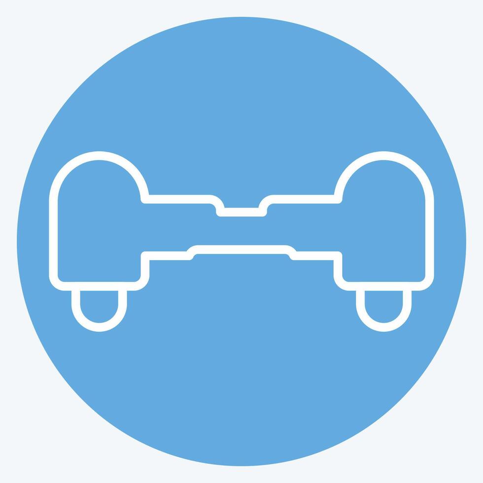 Icon Hoverboard. related to Skating symbol. blue eyes style. simple design illustration vector
