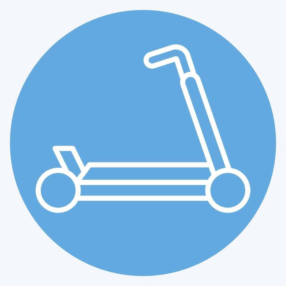 Icon Kick Scooter. related to Skating symbol. blue eyes style. simple design illustration vector