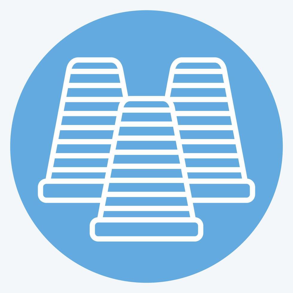 Icon Cones. related to Skating symbol. blue eyes style. simple design illustration vector