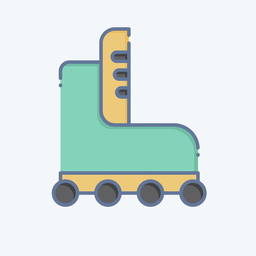 Icon Roller Skate. related to Skating symbol. doodle style. simple design illustration vector