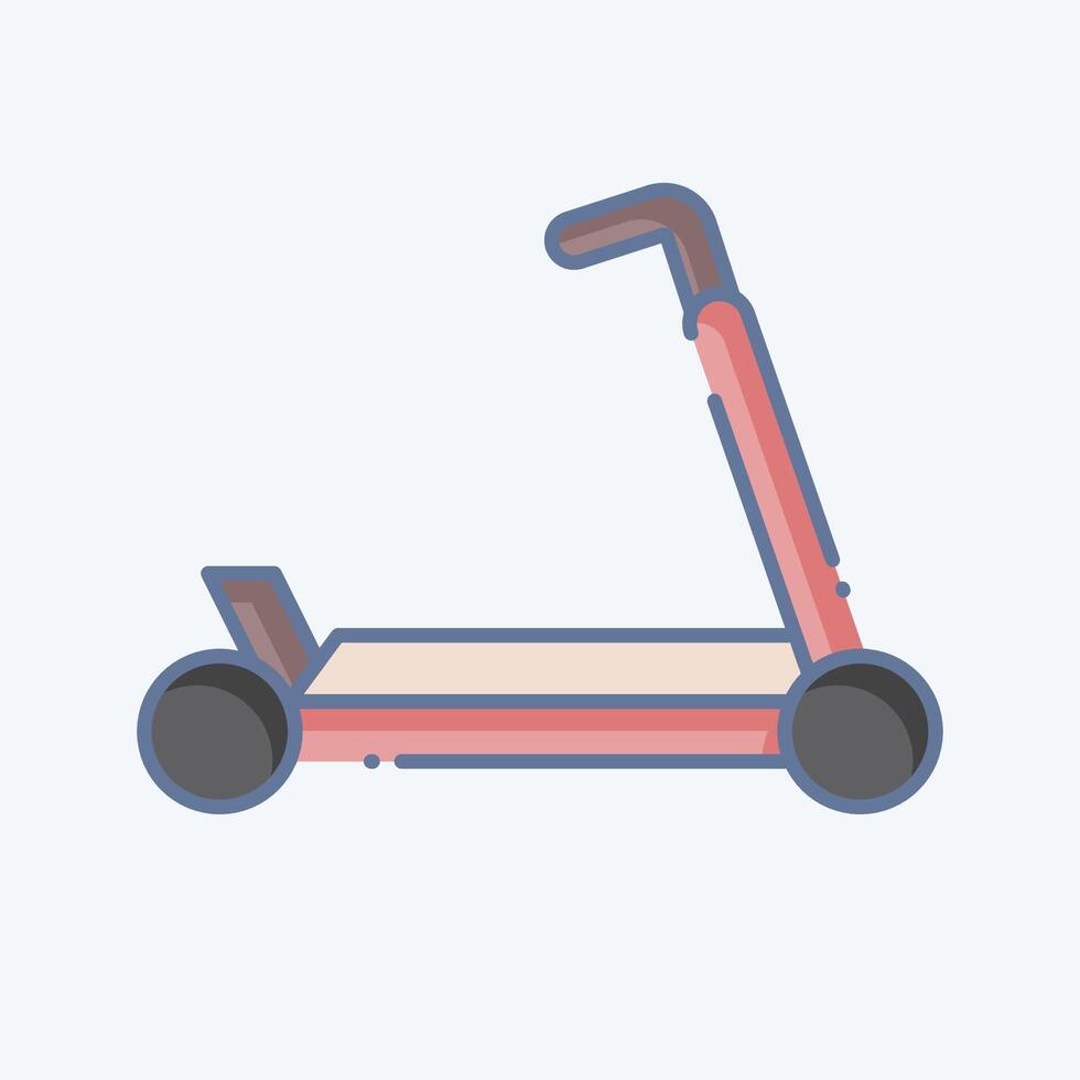 Icon Kick Scooter. related to Skating symbol. doodle style. simple design illustration vector