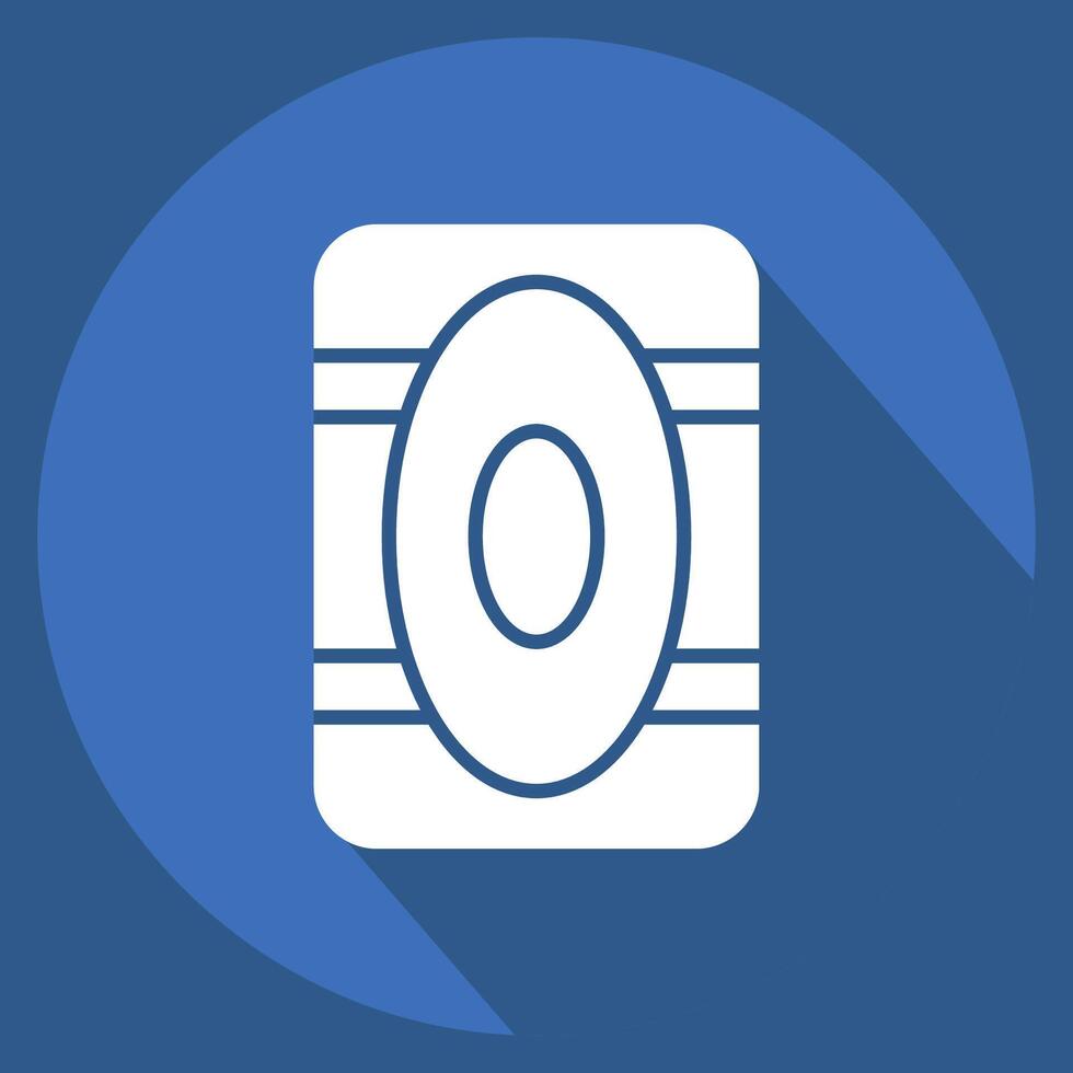 Icon Kneepad. related to Skating symbol. long shadow style. simple design illustration vector