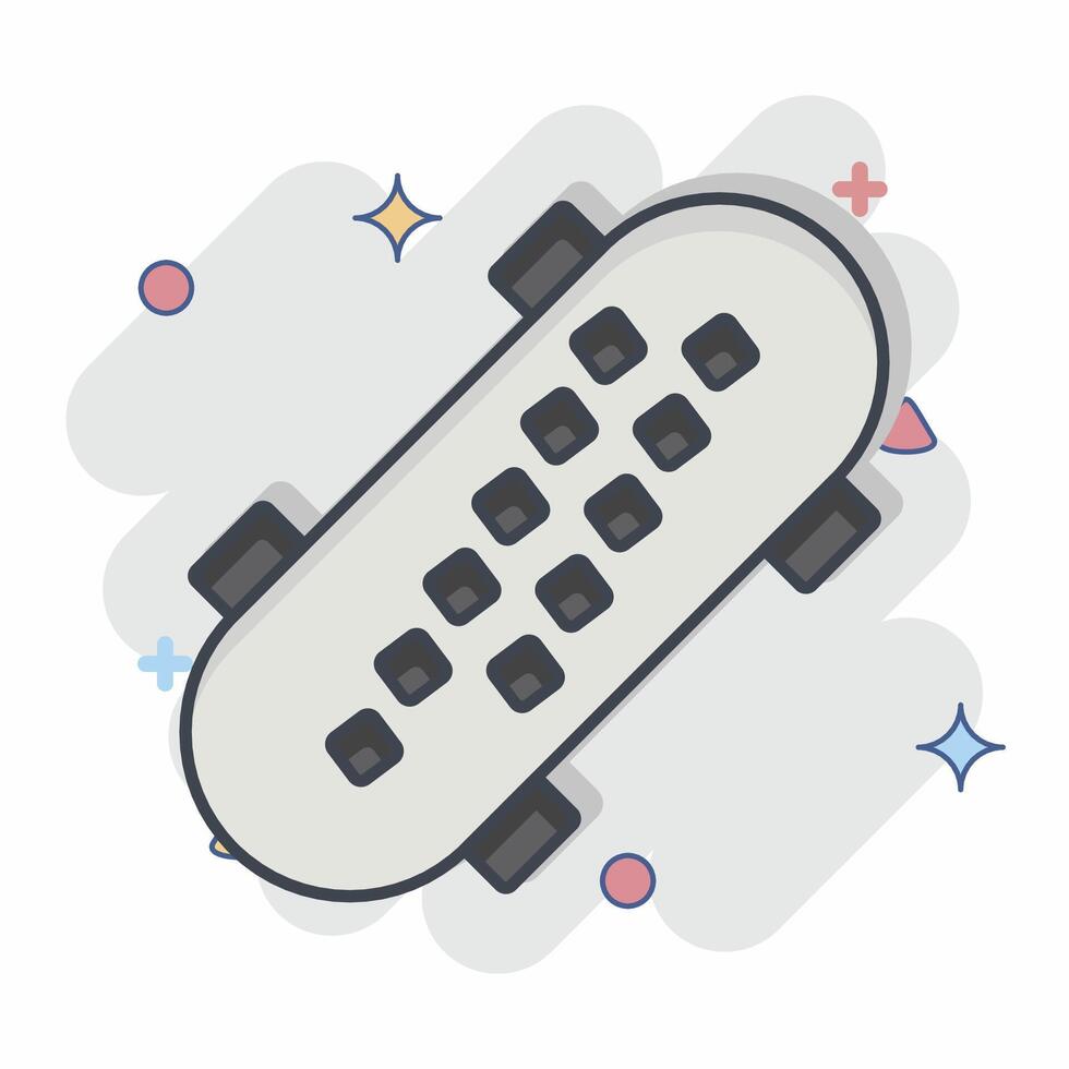 Icon Skateboard 2. related to Skating symbol. comic style. simple design illustration vector