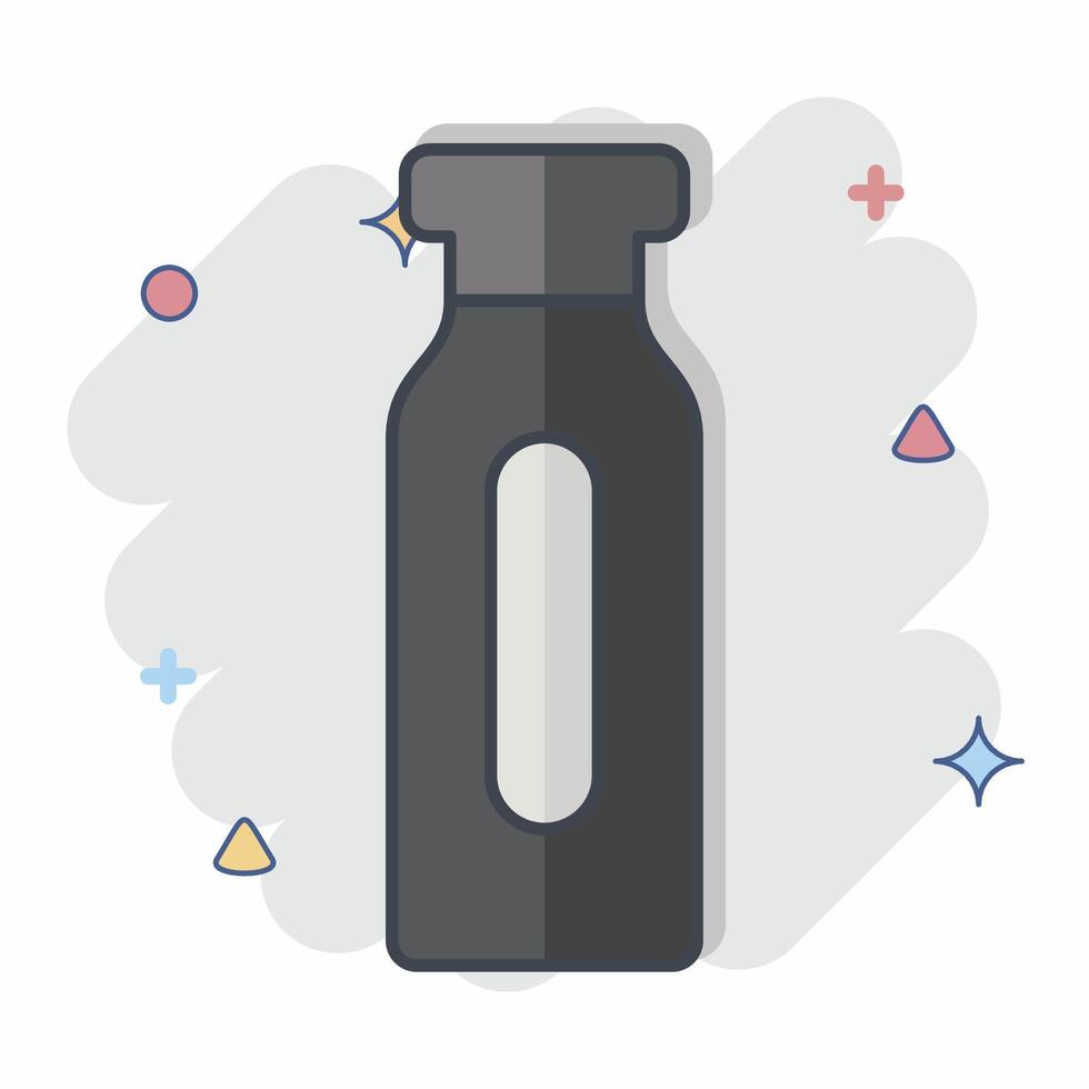 Icon Sport Bottle. related to Skating symbol. comic style. simple design illustration vector