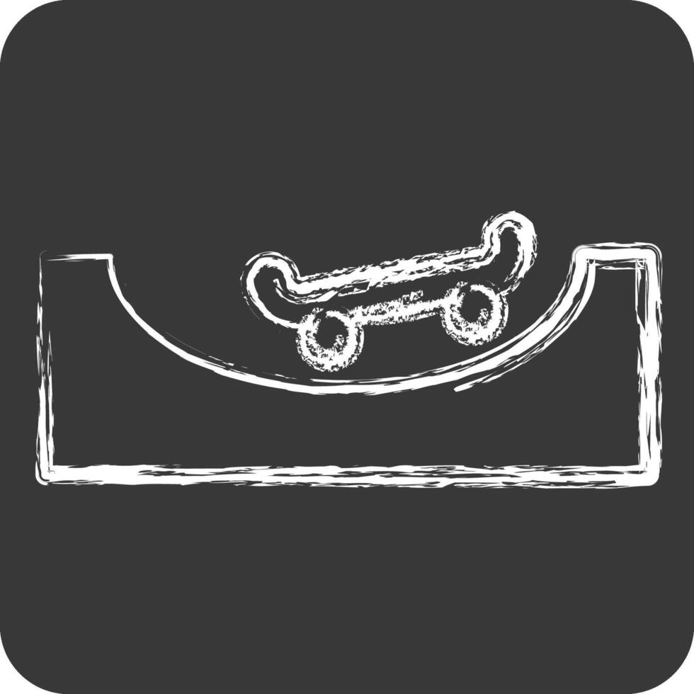 Icon Ramp. related to Skating symbol. chalk Style. simple design illustration vector