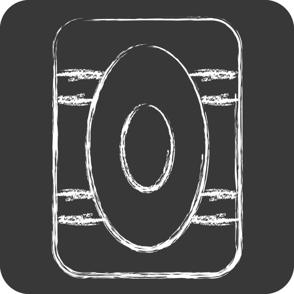 Icon Kneepad. related to Skating symbol. chalk Style. simple design illustration vector