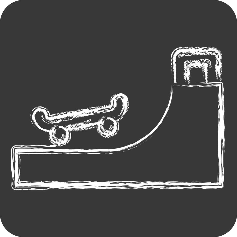 Icon Ramp 2. related to Skating symbol. chalk Style. simple design illustration vector