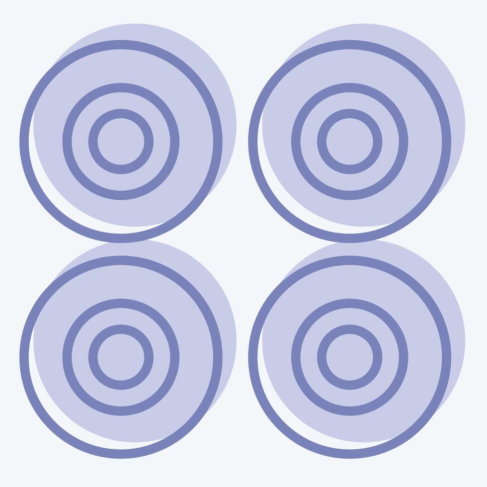 Icon Wheels. related to Skating symbol. two tone style. simple design illustration vector
