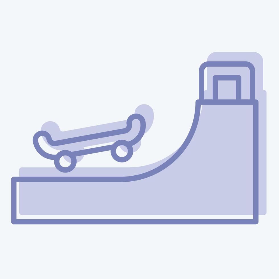 Icon Ramp 2. related to Skating symbol. two tone style. simple design illustration vector