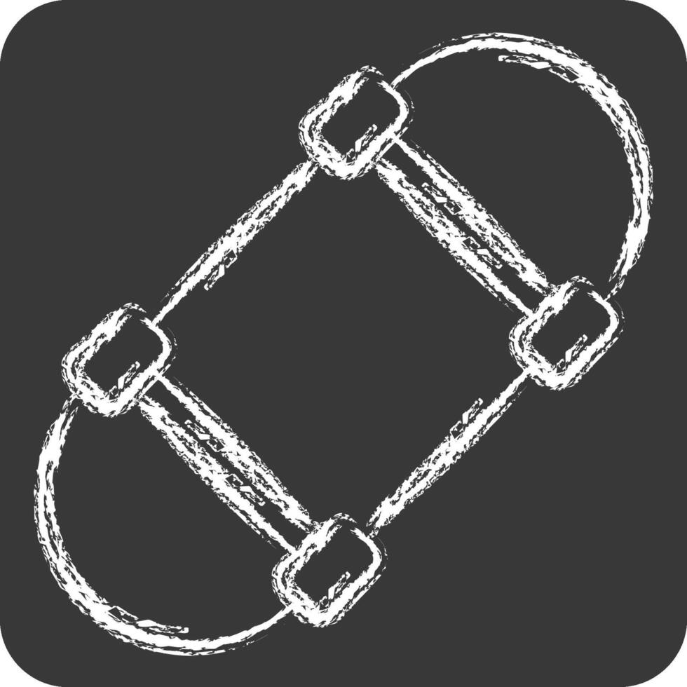 Icon Skateboard. related to Skating symbol. chalk Style. simple design illustration vector