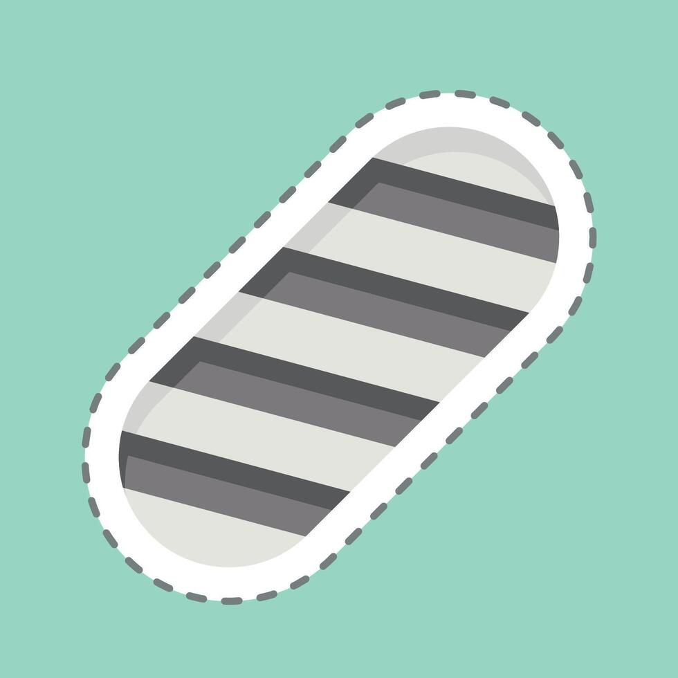 Sticker line cut Griptape. related to Skating symbol. simple design illustration vector
