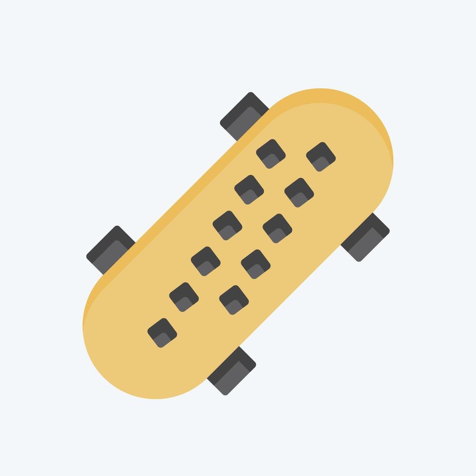 Icon Skateboard 2. related to Skating symbol. flat style. simple design illustration vector