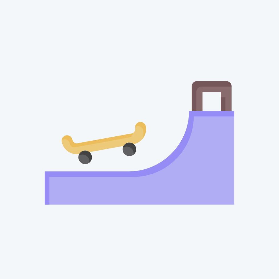 Icon Ramp 2. related to Skating symbol. flat style. simple design illustration vector