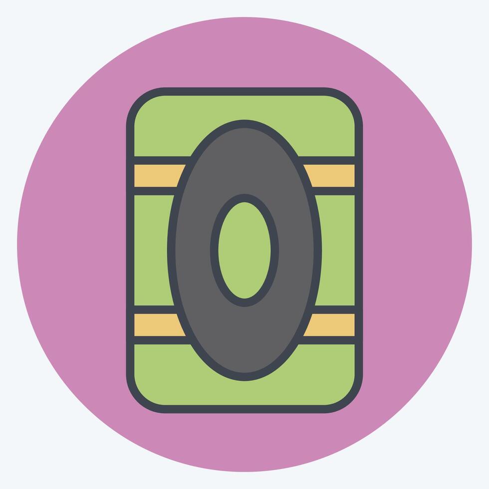 Icon Kneepad. related to Skating symbol. color mate style. simple design illustration vector