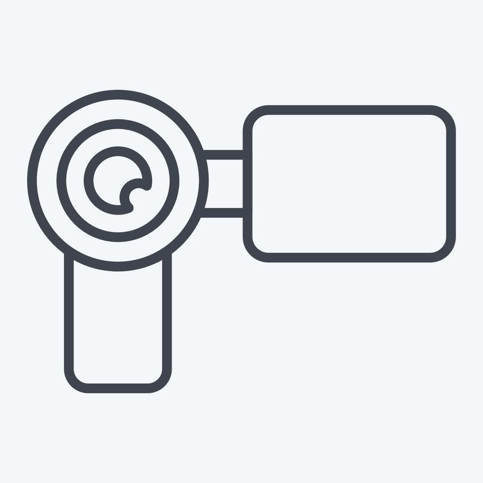 Icon Video Camera. related to Skating symbol. line style. simple design illustration vector