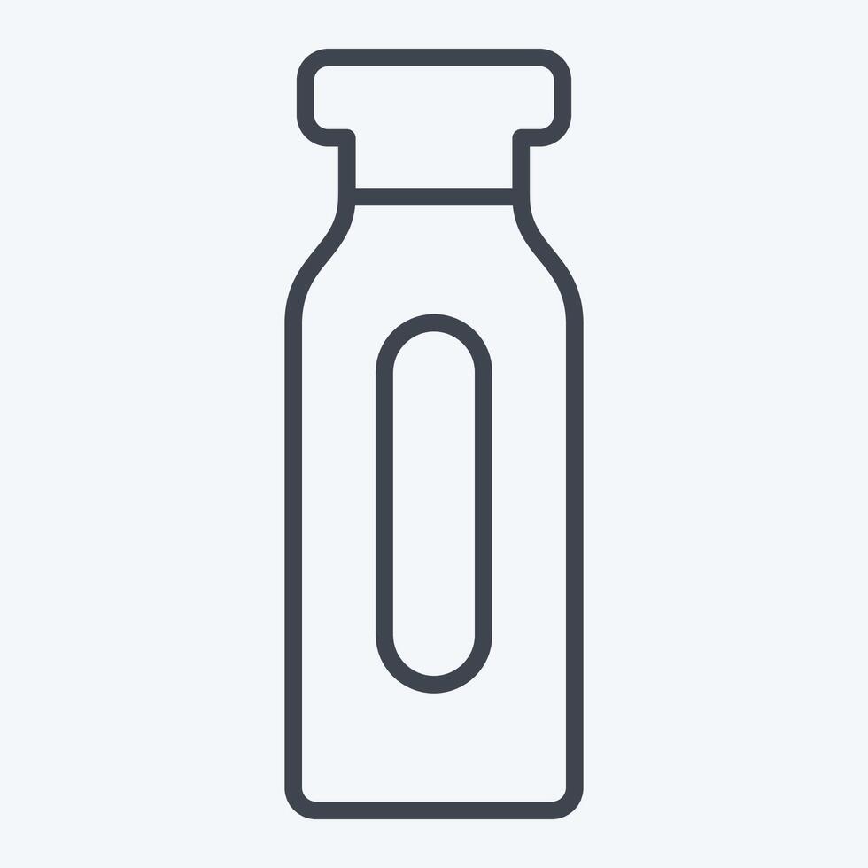 Icon Sport Bottle. related to Skating symbol. line style. simple design illustration vector