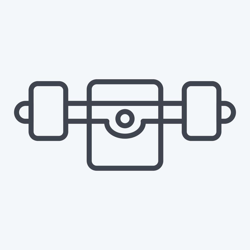 Icon Skate Truck. related to Skating symbol. line style. simple design illustration vector